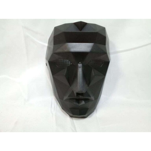 SQUID GAME MASK Front Man Boss Black Hard Plastic Costume Masque Netflix - Picture 15 of 16